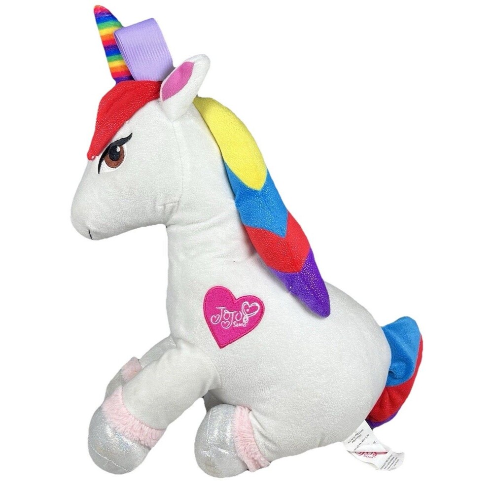 JoJo Siwa Rainbow Unicorn 20" Plush Stuffed Animal Colorful